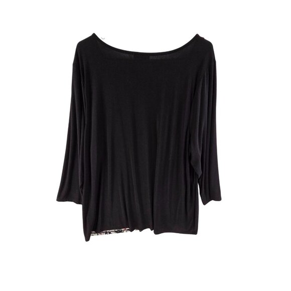 Calvin Klein Women's Blouse Long Sleeve Pullover Jersey Knit  Multi Color Sz 3X - Picture 4 of 6